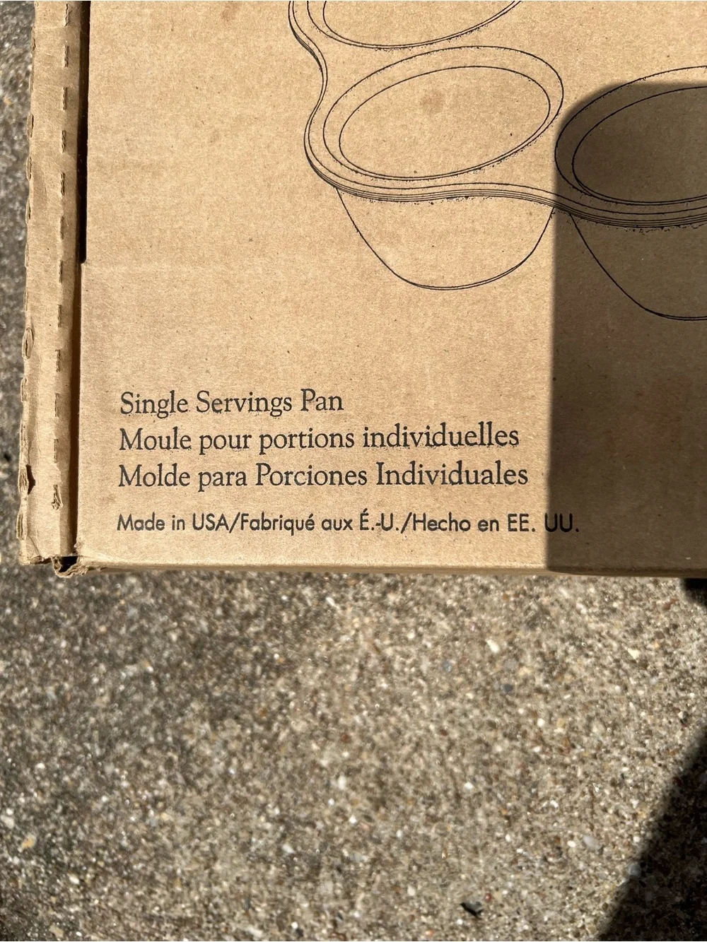 Pampered Chef stoneware Single Servings Pan - Brown